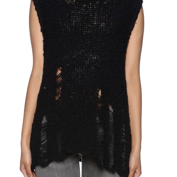 IRO Sweaters - IRO tank sweater black distressed SMALL